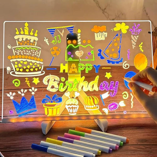 3D LED Light Glass Acrylic Writing pad