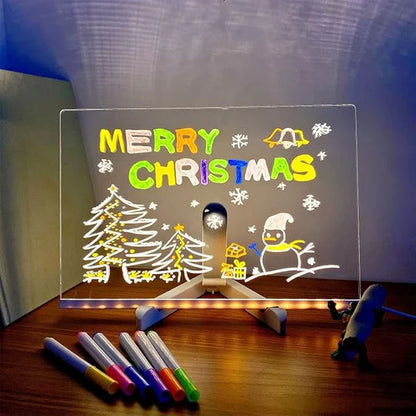 3D LED Light Glass Acrylic Writing pad